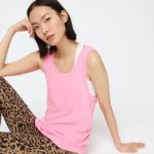 NWT J. Crew Pink Longline Layering Tank Top